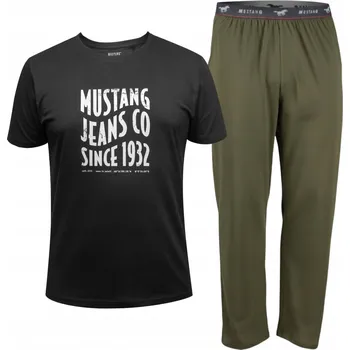 Pánské pyžamo MUSTANG pánské pyžamo bavlněné krátký rukáv dlouhé kalhoty vel. M
