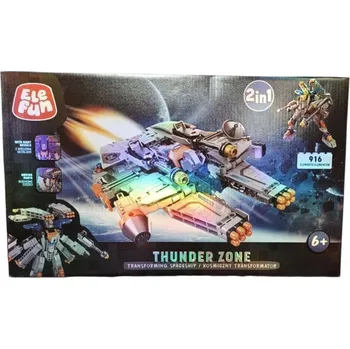 ostatní stavebnice STAVEBNICE ELEFUN VESMÍRNÝ TRANSFORMER 916 DÍLKŮ 2V1