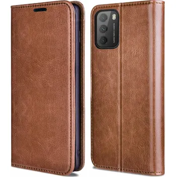 Pouzdro na mobilní telefon Flipové pouzdro NSTYL pro Xiaomi Redmi 9T hnědé