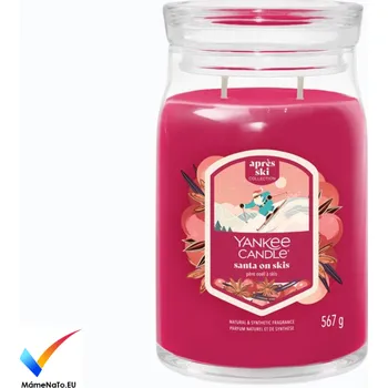 Svíčka Yankee Candle SANTA ON SKIS (Signature, 567g)