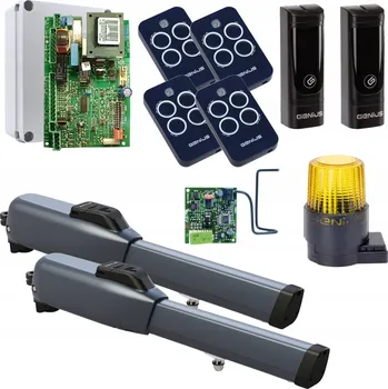 Pohon pro dvoukřídlé brány Genius wjazdowej zdalny siłownik z pilotem 230 V
