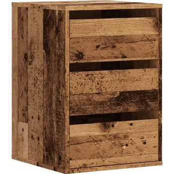 Komoda Rohová zásuvková komoda old wood 40x41x58 cm kompozitní dřevo