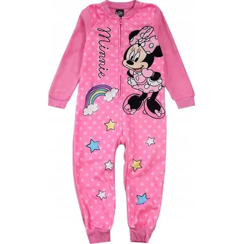 Kojenecký overall Minnie Mouse Růžové pyžamo kombinéza z fleecu 92/98 D048A