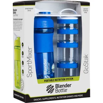 Shaker BlenderBottle Sport Mixer® GoStak modrý
