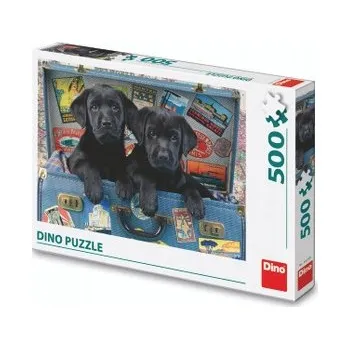 Puzzle Dino Puzzle 500 dílků Dino Toys Puzzle 500 Štěňata v kufru