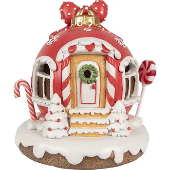 Vánoce Clayre & Eef - Dekorativní perníková chaloupka s LED osvětlením 6PR4340