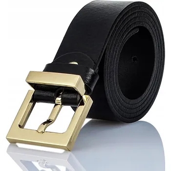 Opasek PÁSEK Přírodní kůže DÁMSKÝ ke kalhotám ČERNÝ 100