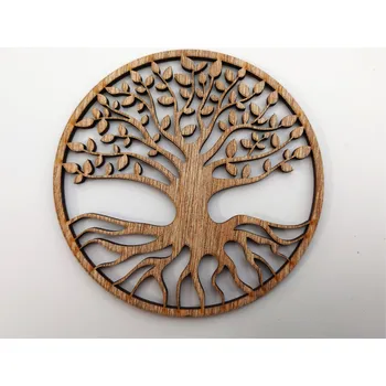 Podtácek DŘEVĚNÝ PODTÁCEK STROM ŽIVOTA laser 10 cm
