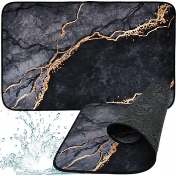 Koupelnová předložka RYCHLESCHNOUCÍ PODLOŽKA / KOUPELNOVÝ KOBEREC 50X80 CM PROTISKLUZOVÝ - VZHLED MARMORU