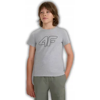 Chlapecké tričko Dětské tričko 4F , šedé bavlna velikost 152