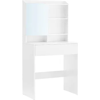 Toaletní stolek se zrcadlem LUNAVI 70x40 cm, bílý