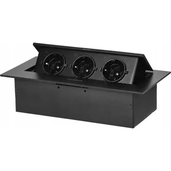 Elektrická zásuvka Zásuvka, Stolní elektrická lišta Orno černá