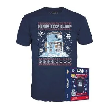 Pánské tričko Funko Tričko Boxed Tee: Star Wars R2D2 Snowman - velikost S