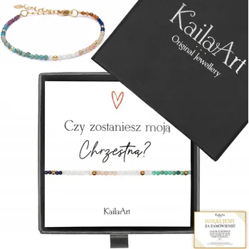 Náramek NÁRAMEK PRO KŘEST KMOTRKY DĚKUJI NA KŘTINY O KŘEST KailaArt