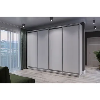 Šatní skříň VerDesign LUNATA š300/v220 čtyřdveřová šatní skříň, bílá