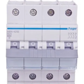Jistič HAGER Jistič 4P B 20A MBN420E