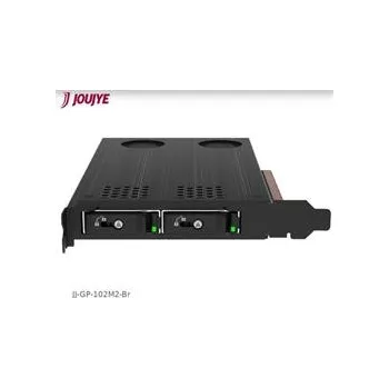 SSD disk Jou Jye JJ-GP-102M2-Br M.2 NVMe PCIe Adapter for 2 x M.2NVMe SSD