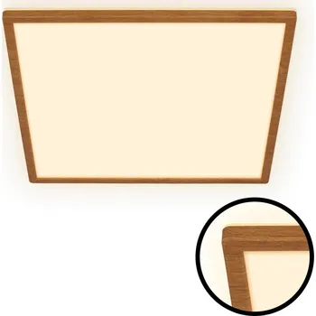 BRILONER Tava Wood LED stropní svítidlo, přímé a nepřímé osvětlení, ploché, imitace dřeva, 42x42 cm 7453314