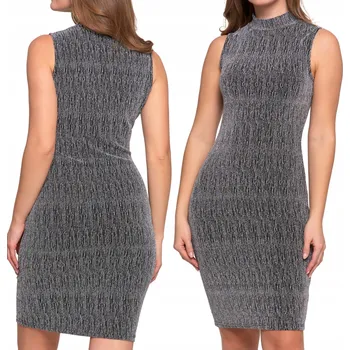 Dámské šaty Dámské midi ŠATY bez rukávů, koktejlové, lesklé, MORAJ RS