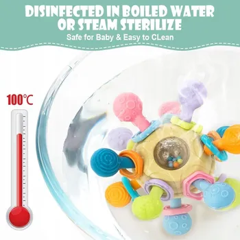 Senzorická Hračka Kousátko pro miminka Silikonová motorická chrastítko
