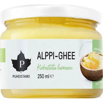 Přepuštěné máslo Puhdistamo Ghee (from Alps) BIO 250ml (Alpské bio Ghí)