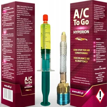 Náplň klimatizace Těsnicí prostředek klimatizace, UV barvivo, vysoušeč R134a 3v1 ACTOGO S ADAPTÉREM