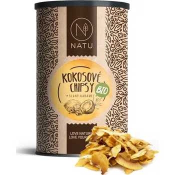 Kokosové chipsy slaný karamel BIO 200 g NATU
