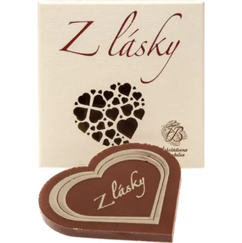 Čokoláda ČOKOLÁDOVÉ SRDÍČKO "Z lásky" - 51% MLÉČNÁ čokoláda 18 g ČOKOLÁDOVNA TROUBELICE