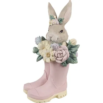 Clayre & Eef - Dekorativní figurka králičí holky v holínkách 6PR5167