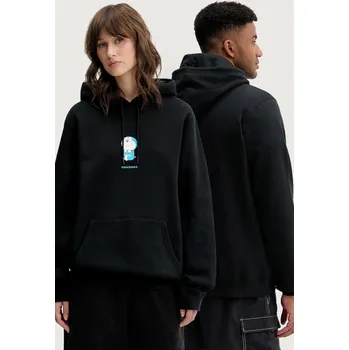 Pánská mikina Mikina Converse X DORAEMON GRAPHIC černá barva, s kapucí, s potiskem, 10028895.A01 99A, vel. XL