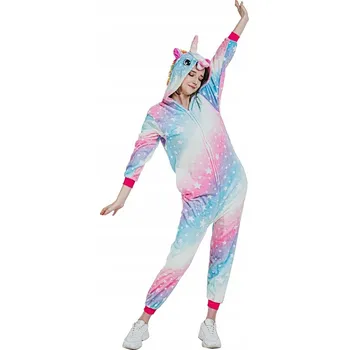 Karnevalový kostým Kostým jednorožce pro dospělé (overal s kapucí ), vel. S