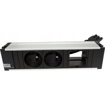 Elektrická zásuvka BACHMANN Systém CONI, box pro 3 moduly, 2x zásuvka CZ, 1x volné (912.010)