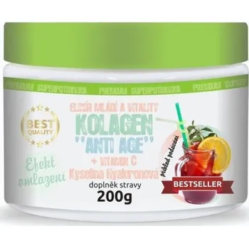Doplněk stravy Kolagen Perfect ANTI-AGE + vit. C a kys. Hyaluronová 200g BIO-DETOX