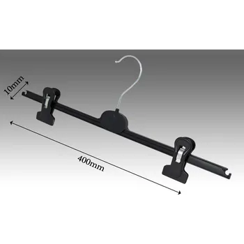 Ramínko Kalhotové ramínko s klipsy 40 cm – černé / bílé / průhledné (polystyren)