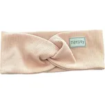Natuty Čelenka křížená - Žebrovaná pudrová Velikost: 49-51
