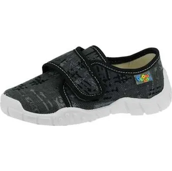 Chlapecké bačkory MI/019-ES PEON šedočerné, suchý zip Velikost: 27