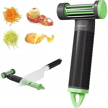 Kuchyňská škrabka Horizontální škrabka na zeleniny a ovoce - ostřič nožů 3v1