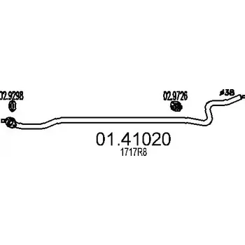 Auto-moto MTS Výfuková trubka MTS 01.41020