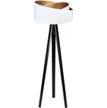 BPS koncept Stojací lampa Galaxy, v.146cm, bílo-zlaté stínidlo, 1xE27, ø 50 cm Barva podstavy: Černá