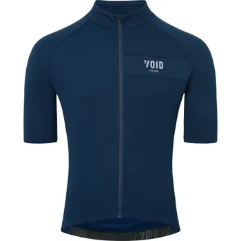 Cyklistické oblečení VOID merino jersey ss men cyklistický dres - dark blue Velikost: XL