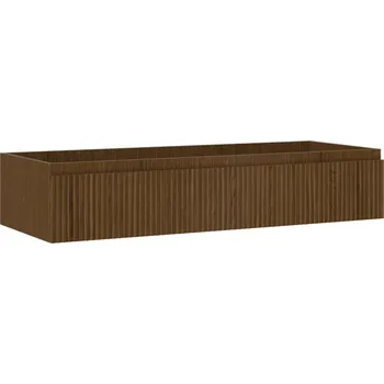 Koupelnový nábytek Mexen Rivel koupelnová skříňka pod umyvadlo 120 cm, 1 zásuvka, drážkovaná, ořech - 91A20-12023-1-BF86