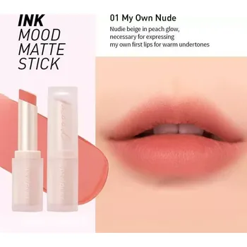 Rtěnka Peripera - Ink Mood Matte Stick - 01 MY OWN NUDE