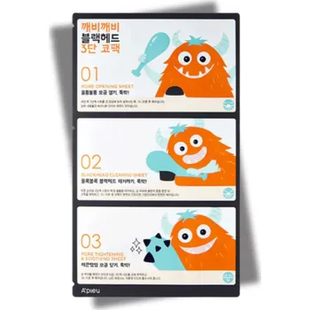 Léčba akné A'Pieu - Goblin Blackhead 3 Step Nose Sheet 6.2g