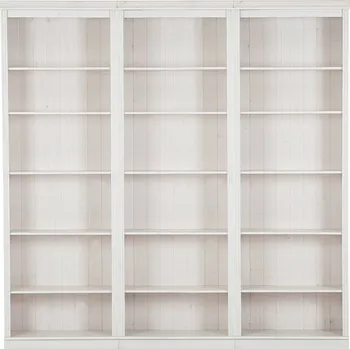 Knihovna Bílá knihovna z borovicového dřeva 222x223 cm Anita – Støraa ID_1670840