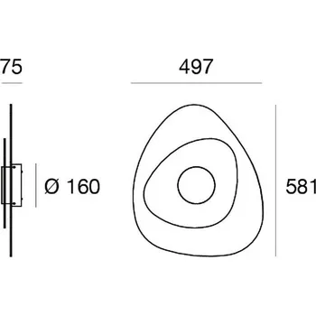 Lampička Linea Light LED nástěnné světlo Joint_W, oválné, 58 cm, bílé, kovové - Difuzor Ø 16 cm bílá 1 x 17 W LED - Doprava zdarma