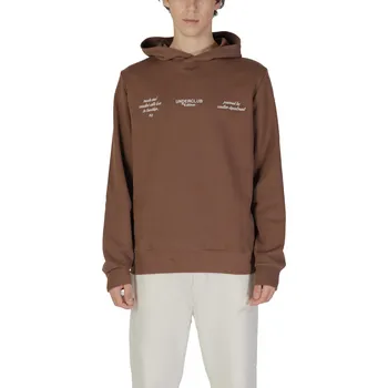Pánská mikina Hnědá pánská mikina s kapucí Underclub hnědá | krémová 3493660
