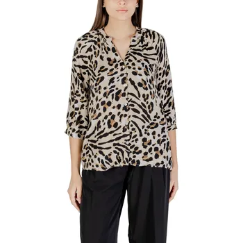 Dámská halenka Vzorovaná halenka Ichi ICHI černá | krémová 3493096