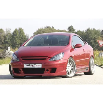 Nárazník Rieger přední nárazník pro Peugeot 307 break, combi, convertible CC, sedan před faceliftem, plast ABS bez povrchové úpravy