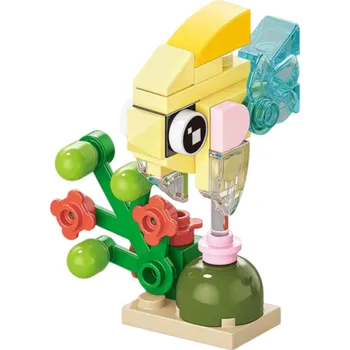 ostatní stavebnice 3D mini stavebnice angelfish skalár 5,4 x 2,5 x 6 cm Sada 40 mikro cihliček Barevný model akvarijní ryby Kreativní montážní bloky pro děti