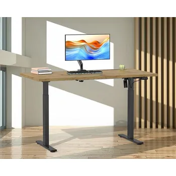 Psací stůl Vcm Výškově nastavitelný stůl E-Lona 160x80, dub medový